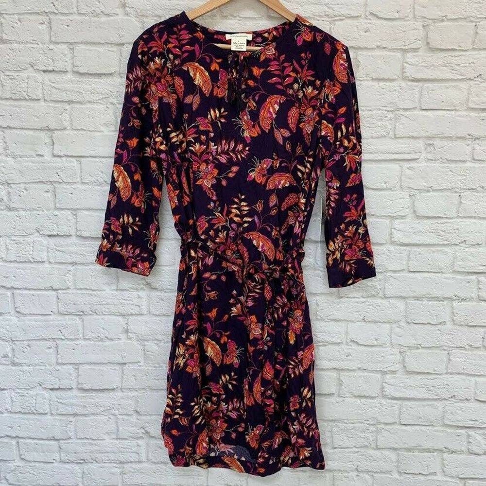 NEW Beach Lunch Lounge Womens Dress Floral Purple